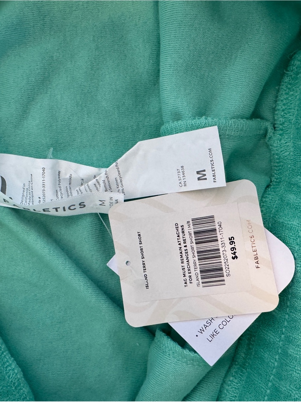 Fabletics Green Terry Two-Piece Set - Picture 6 of 6